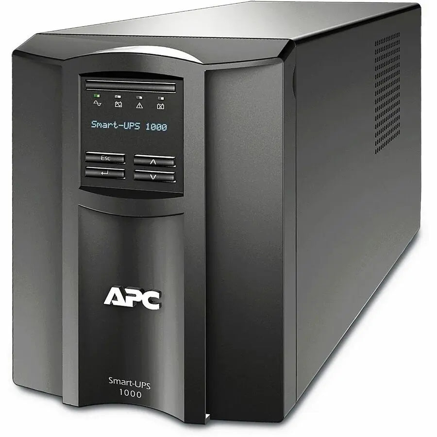 APC Smart-UPS, Line Interactive, 1000VA, Tower, 120V, 8x NEMA 5-15R outlets, SmartConnect Port+SmartSlot, AVR, LCD