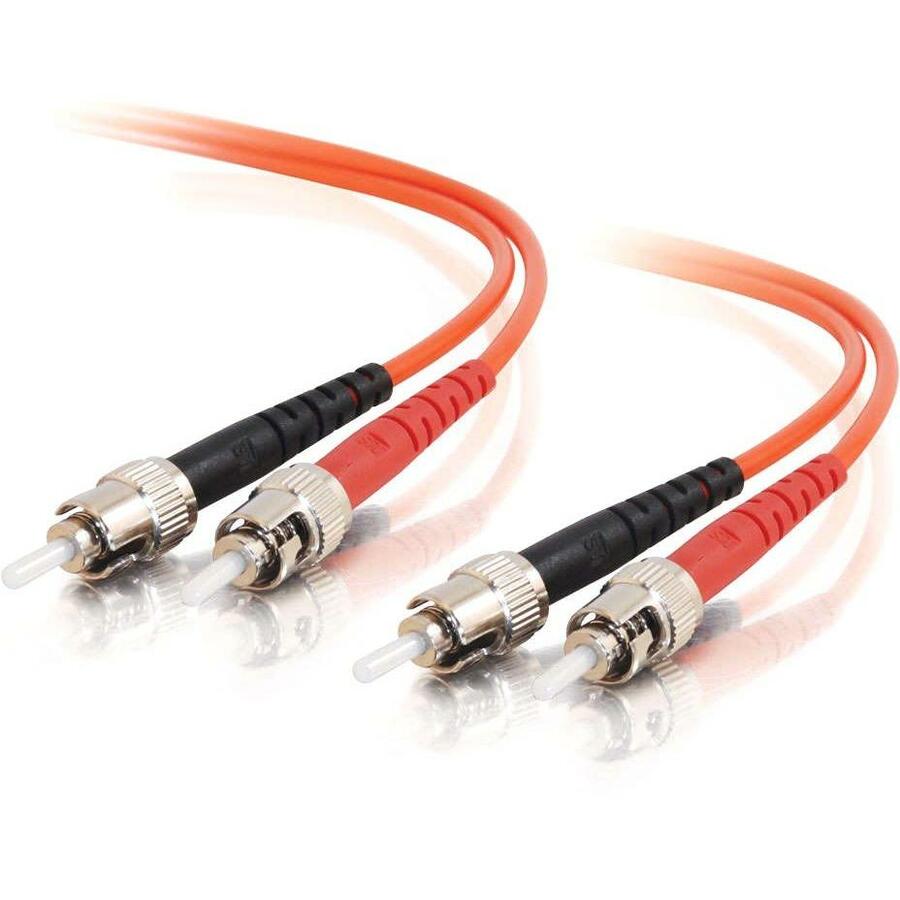 C2G 30m ST-ST 62.5/125 OM1 Duplex Multimode Fiber Optic Cable - Orange