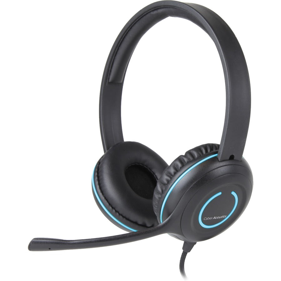 Cyber Acoustics AC-5008 USB Stereo Headset for Classroom and Office Use