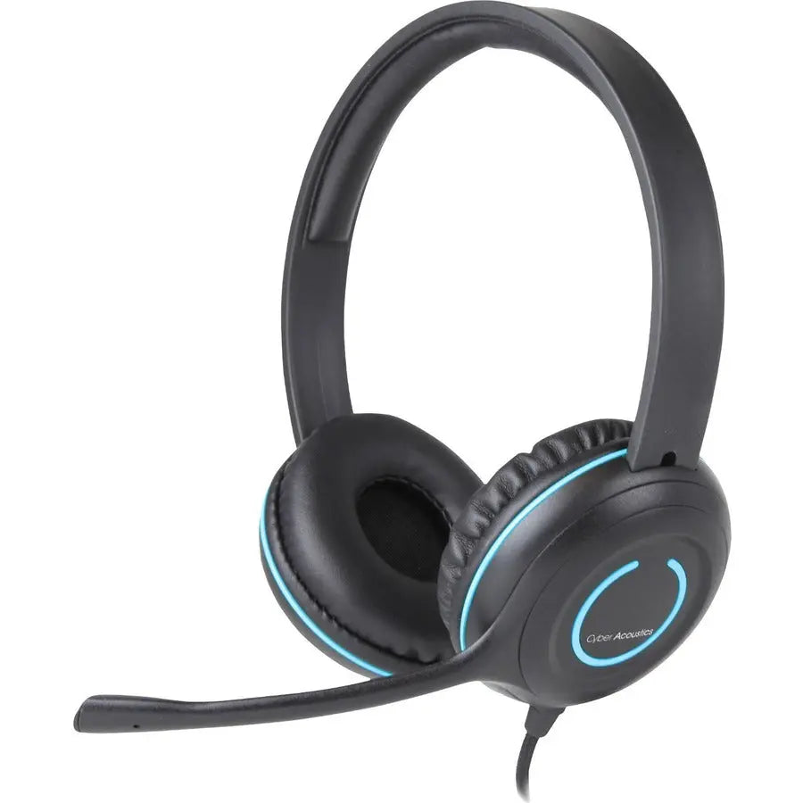 Cyber Acoustics AC-5002 Stereo Headset with Single 3.5mm Plug for Classroom and Mobile Use