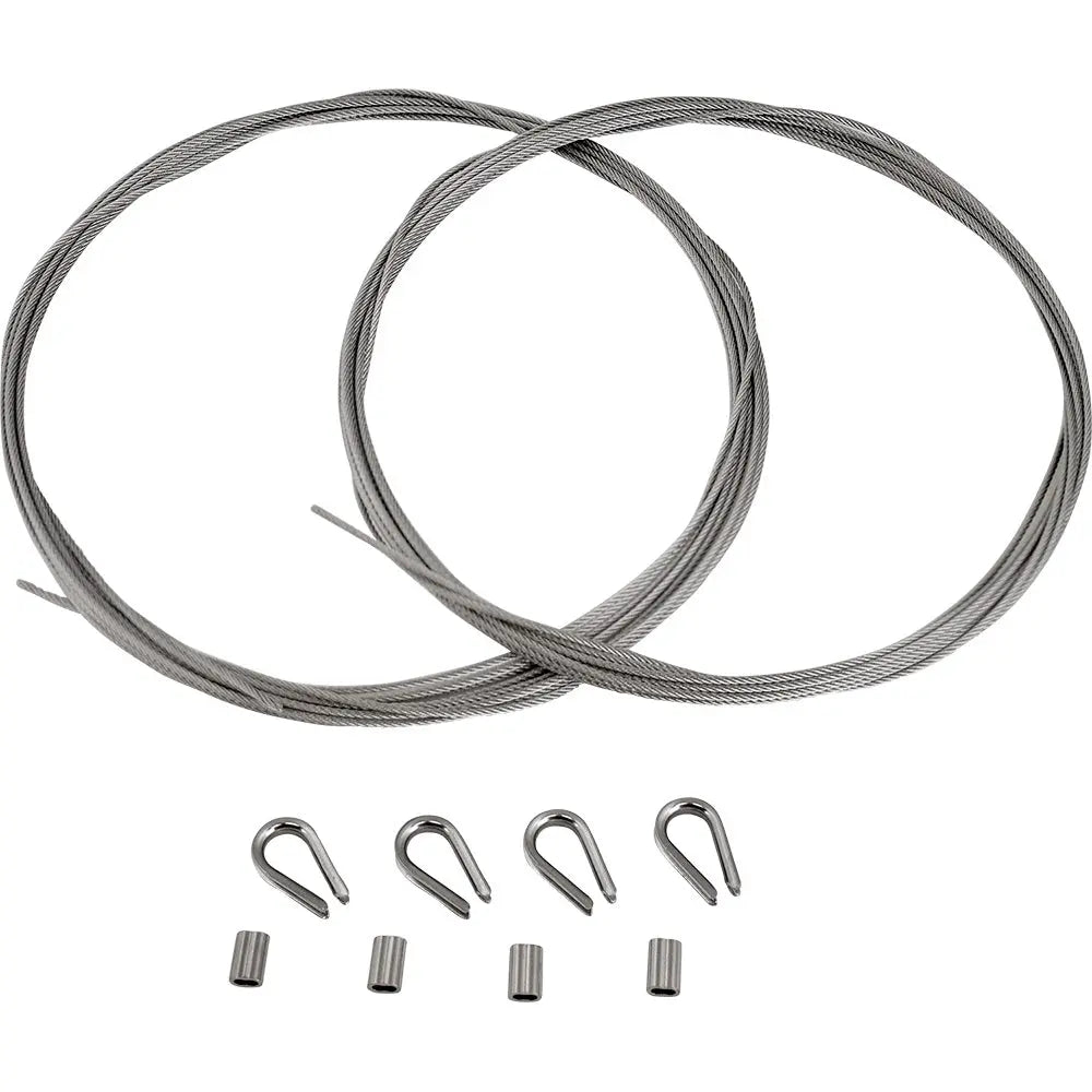 Sea-Dog Rudder Cable Kit 15 ft. Stainless Steel Replacement for Marine Applications