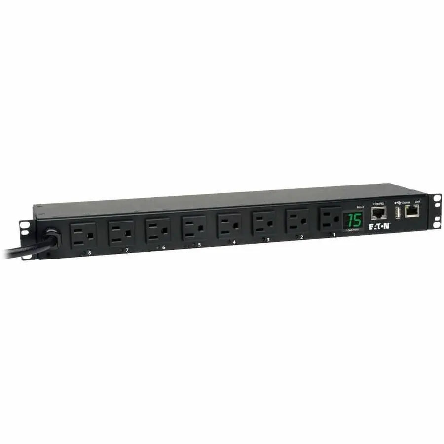 Eaton Corporation PDUMH15NET2LX 8-Outlet Rack-Mountable Switched PDU with Remote Network Control and Real-Time Load Monitoring