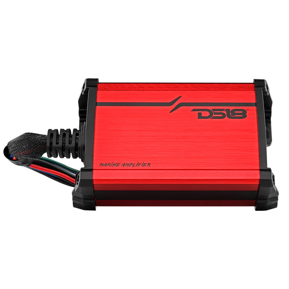 DS18 MP.4A Full-Range 4 Channel Class D Marine Amplifier - 4 x 40W RMS, Waterproof and Durable