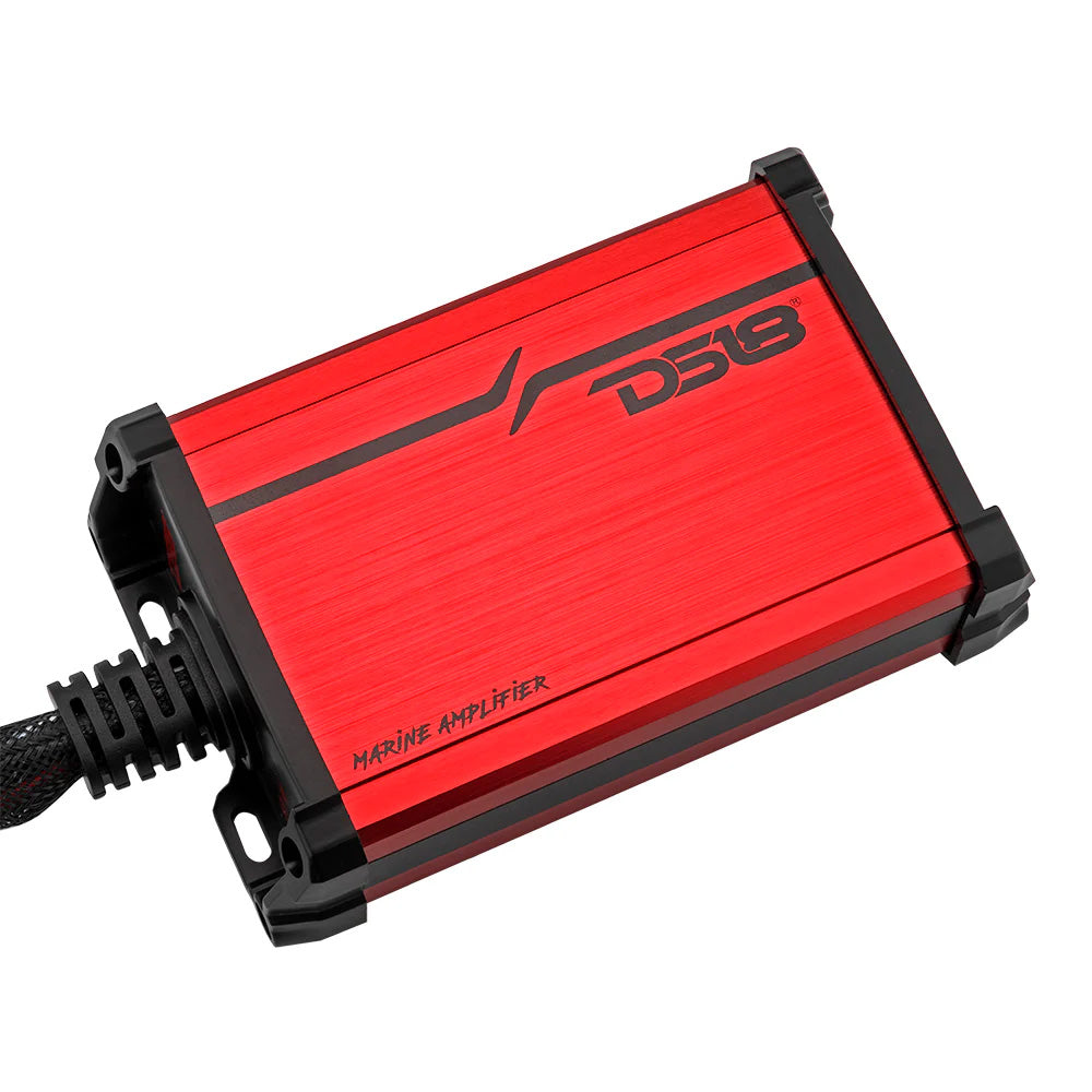 DS18 MP.4A Full-Range 4 Channel Class D Marine Amplifier - 4 x 40W RMS, Waterproof and Durable