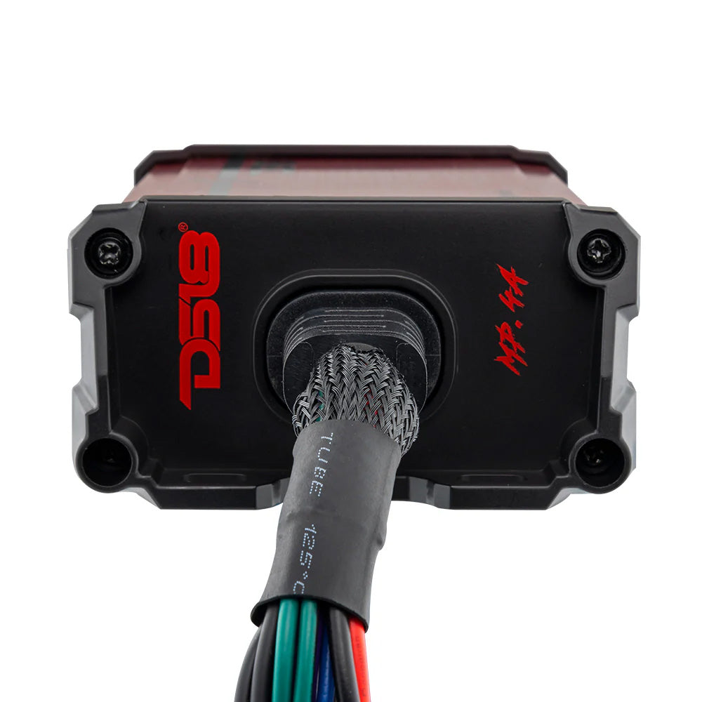 DS18 MP.4A Full-Range 4 Channel Class D Marine Amplifier - 4 x 40W RMS, Waterproof and Durable