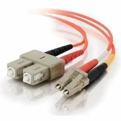 C2G 1m LC to SC OM1 Duplex Multimode Fiber Optic Cable - Orange by Legrand Group