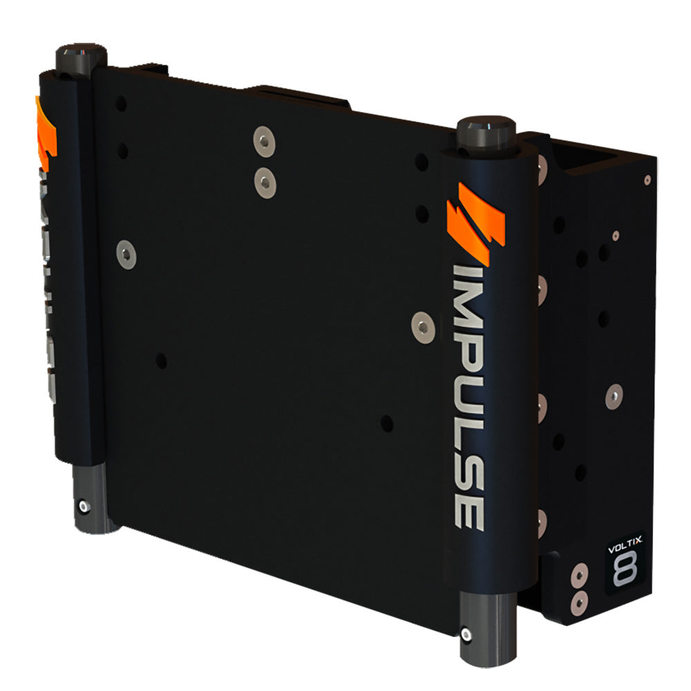 Impulse XL 8-Inch Set Back Electric Jack Plate with Standard Control - Black Anodize for Outboard Motors up to 450 HP