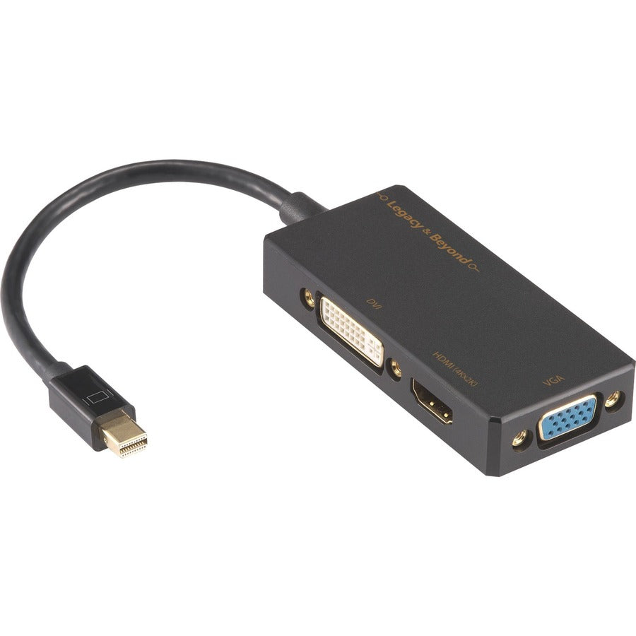 SIIG Mini DisplayPort to 4K HDMI/DVI/VGA 3-in-1 Adapter - LB-CD0014-S1