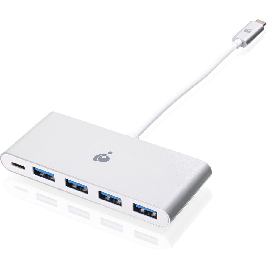 IOGEAR USB-C to 4-Port USB-A Hub with Power Delivery Pass-Thru – Expand and Power Your Laptop