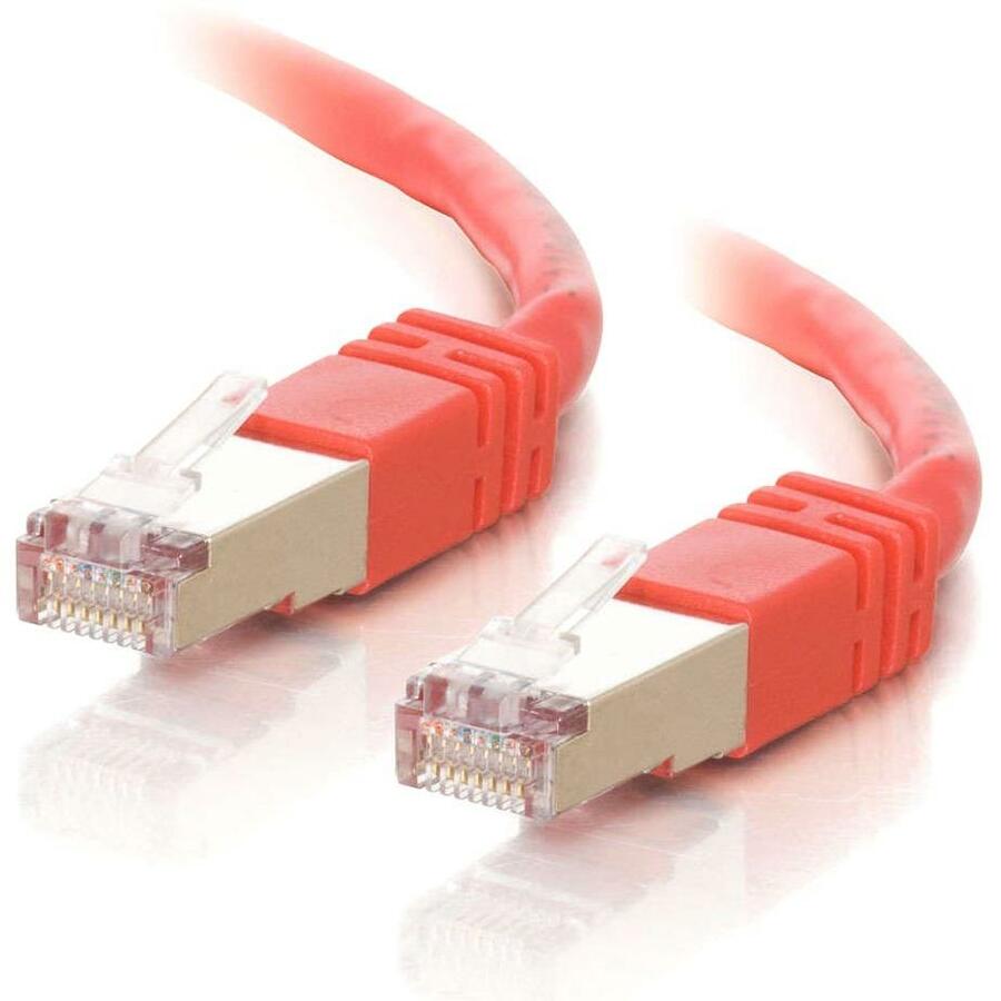 Legrand Group C2G 10 ft Cat5e Molded Shielded Network Patch Cable - Red