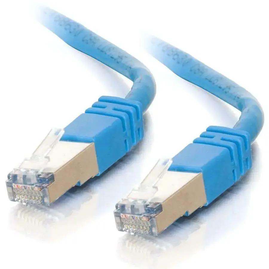 C2G 100ft Cat5e Shielded Ethernet Patch Cable - Blue, TAA Compliant, Lifetime Warranty by Legrand Group