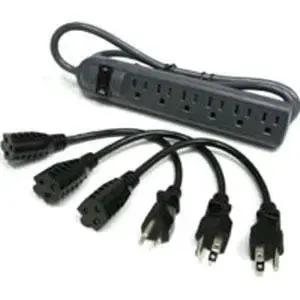Legrand Group C2G Port Authority 6 Outlet Surge Suppressor with 4 ft Cord and Extension Cords by Legrand Group