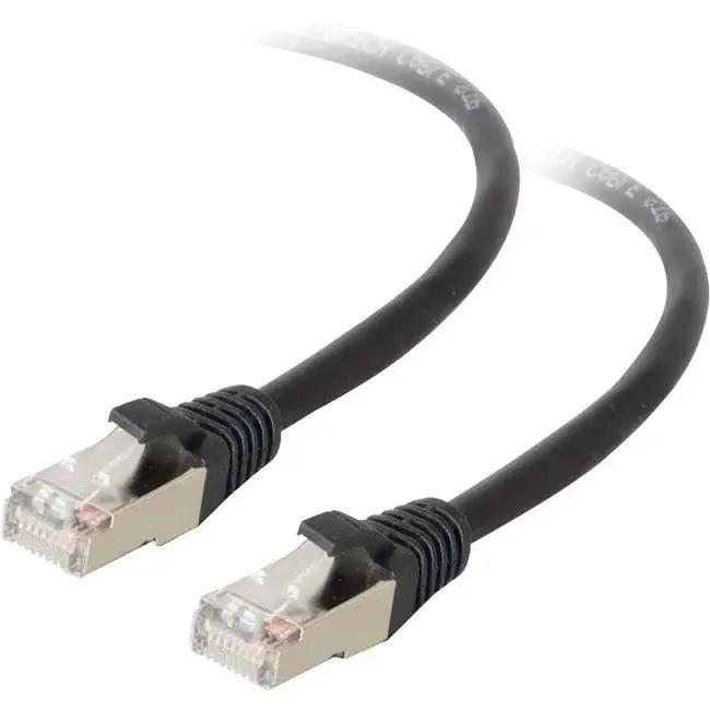 C2G 14 ft Cat5e Molded Shielded Network Patch Cable – Black for Reliable Ethernet Connections by Legrand Group