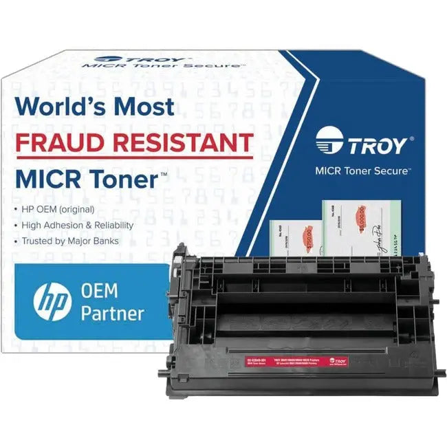 Troy Group M607/M608/M609 MICR Toner Cartridge - Secure Black Laser Print for Troy HP Printers