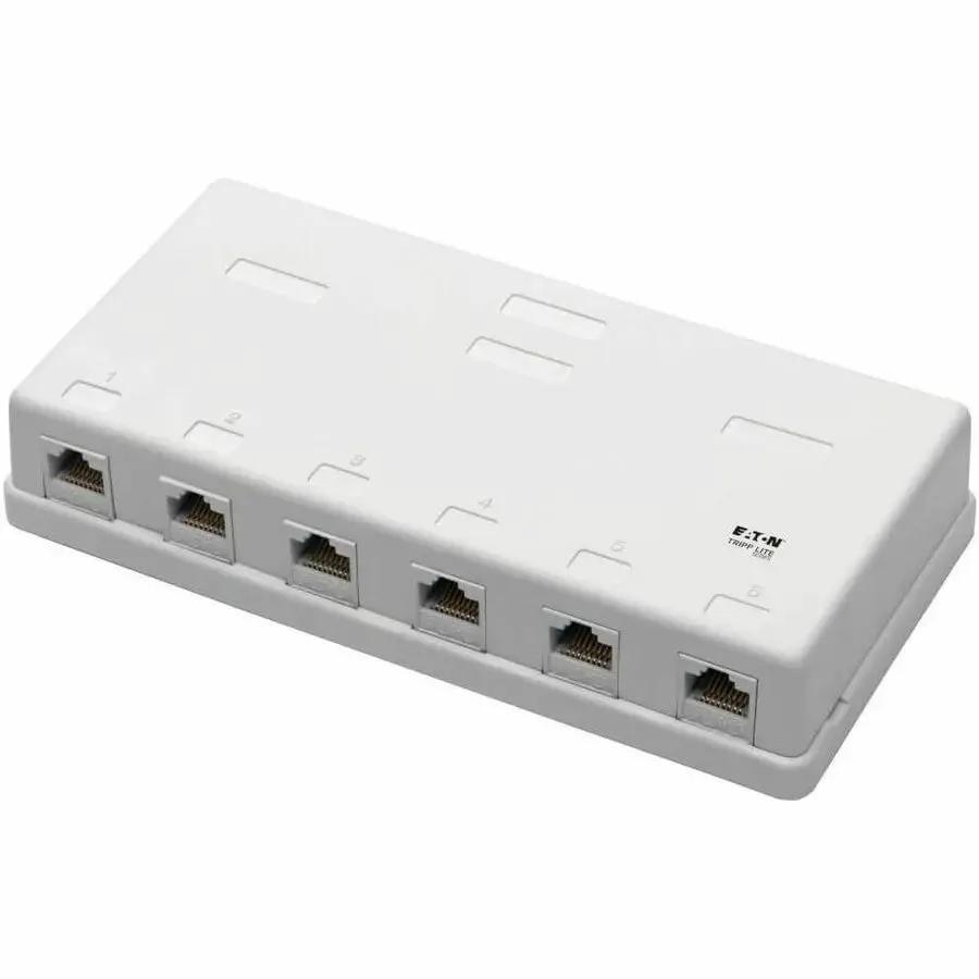 Eaton Tripp Lite Series N236-006-WH Pre-Configured Unshielded Cat6 6-Port Surface-Mount Box by Eaton Corporation