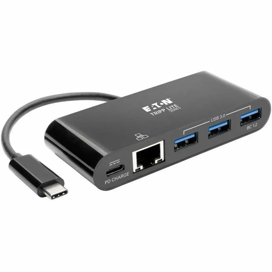 Eaton Corporation Tripp Lite U460-003-3AGB-C USB-C Hub with Gigabit Ethernet, Power Delivery, and Multiple USB Ports