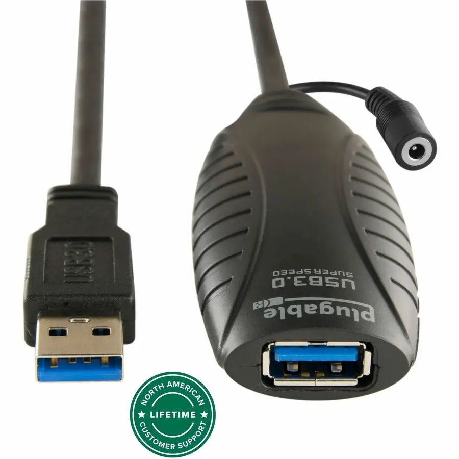 Plugable USB 3.0 Extension Cable with Back-Voltage Protection - 10 Meter (32 ft), Part Number USB3-10M-D