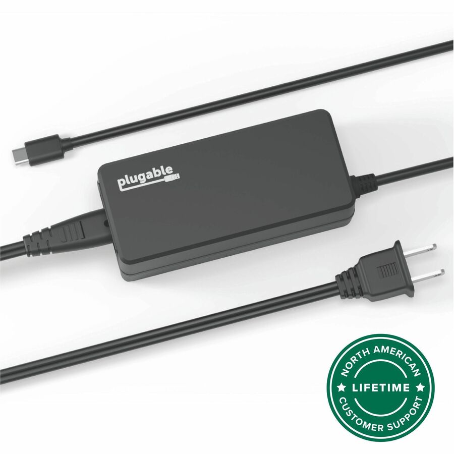 Plugable Technologies USBC-PS-60W USB-C Power Delivery 60W Charger for Laptops, Tablets, and Phones