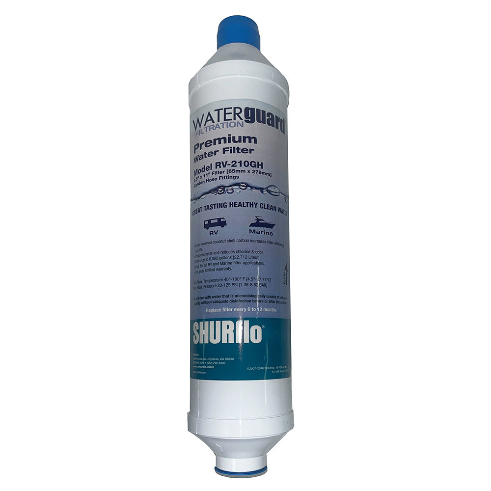Shurflo by Pentair RV-210GH-A City Water Entry In-Line Filter with Garden Hose Ends