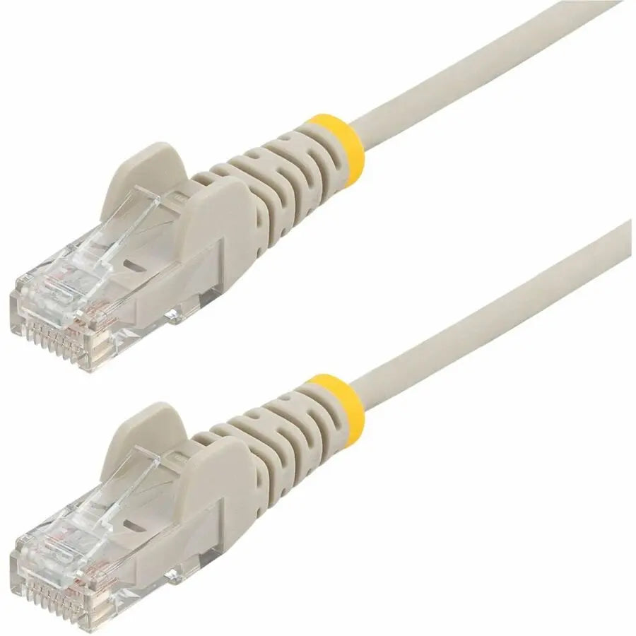 StarTech.com 3 ft Cat.6 Patch Network Cable – Slim Gray Ethernet Cord with Snagless RJ45 Connectors and Gold Plated Contacts
