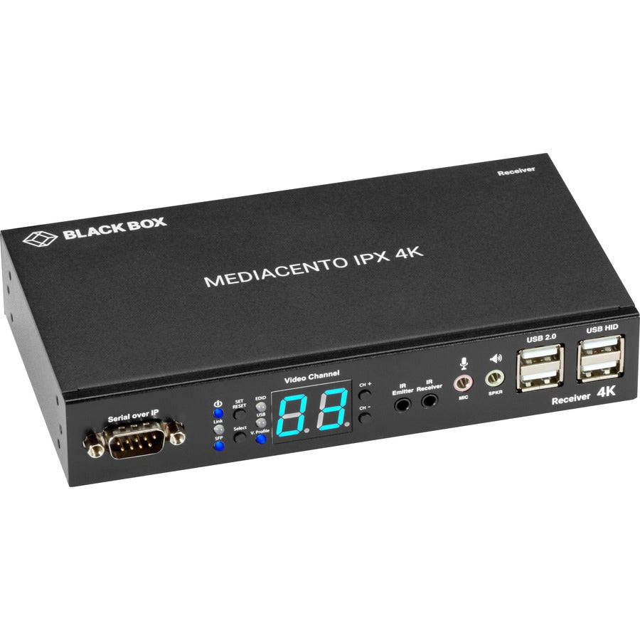 Black Box VX-HDMI-4KIP-RX 4K HDMI and USB Receiver with PoE and KVM Support