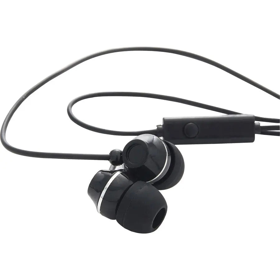 Verbatim Stereo Earphones with Microphone Model 99774 – In-Ear Design with Inline Mic for Hands-Free Calls