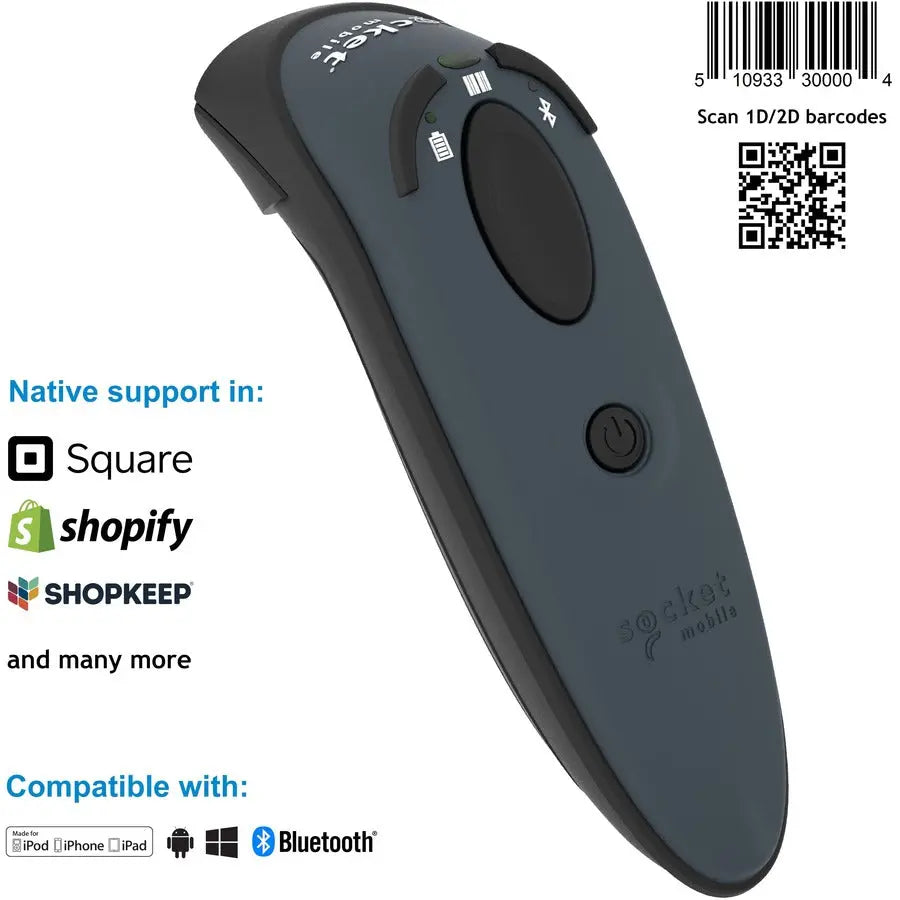 Socket Mobile DuraScan D740 v20 Bluetooth 2D & 1D Barcode Scanner with Long-Lasting Battery and Rugged Design