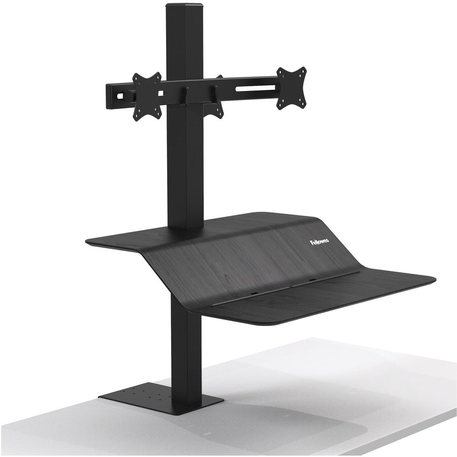 Fellowes Lotus VE Dual Sit-Stand Workstation - Clamp Mount Adjustable Desk Converter