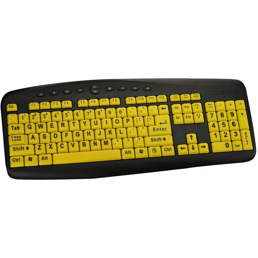 Ergoguys, LLC CST104LPY High Visibility Large Print Soft Touch Wired Keyboard with USB Connection