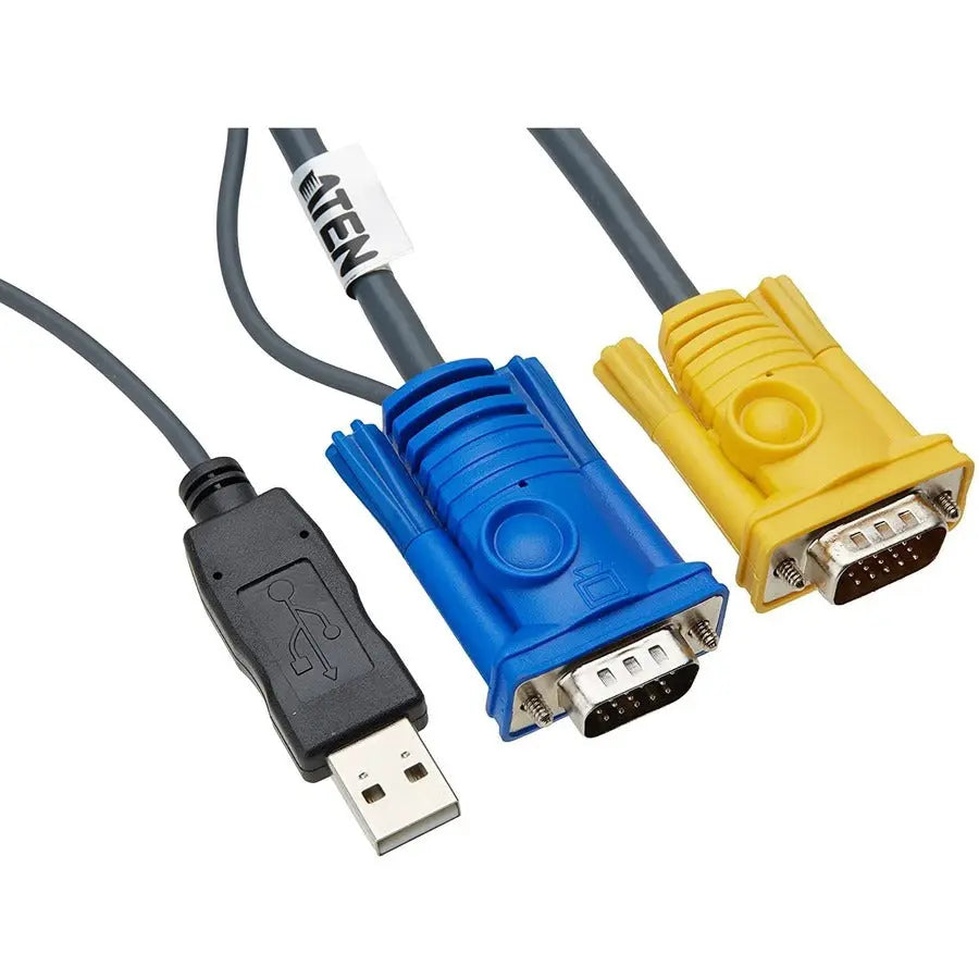 Aten PS/2 to USB Intelligent KVM Cable Model 2L5202UP for Seamless Device Connectivity