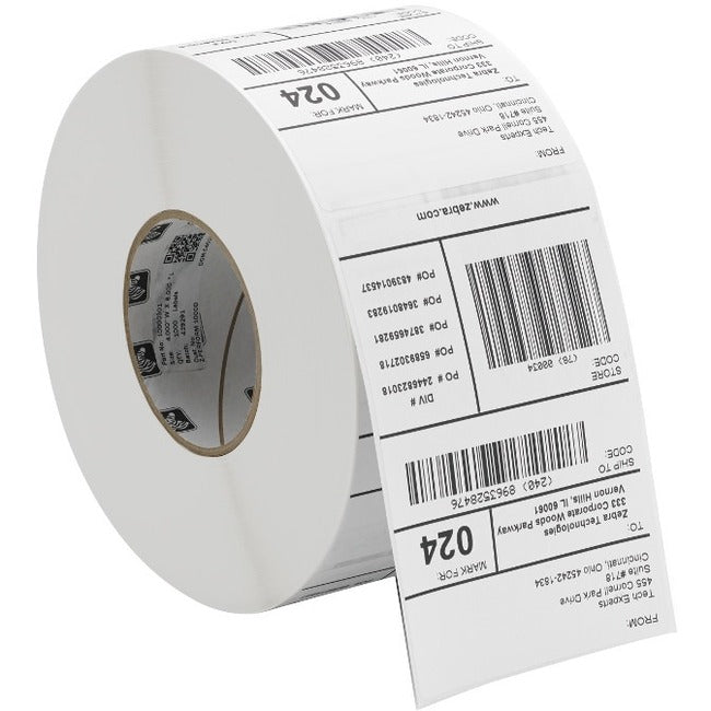 Zebra Z-Perform 8000D Multipurpose Label - 2 Rolls of Premium Direct Thermal Paper Labels with Glove Friendly Adhesive