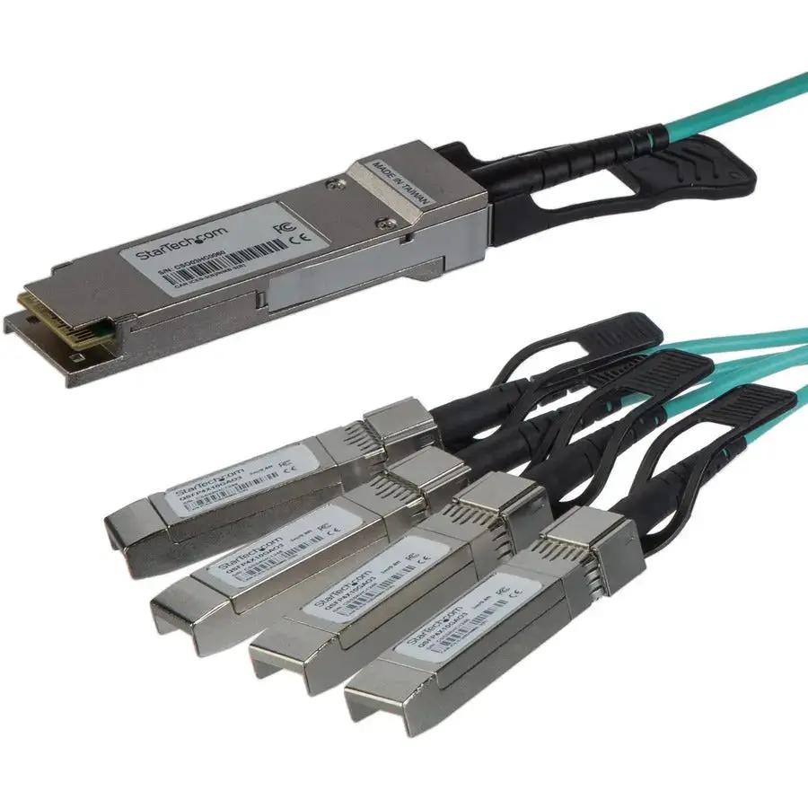 StarTech.com QSFP+ to 4x SFP+ Active Optical Breakout Cable - 5 meters (16.4 ft.) for Cisco Switches by STARTECH.COM