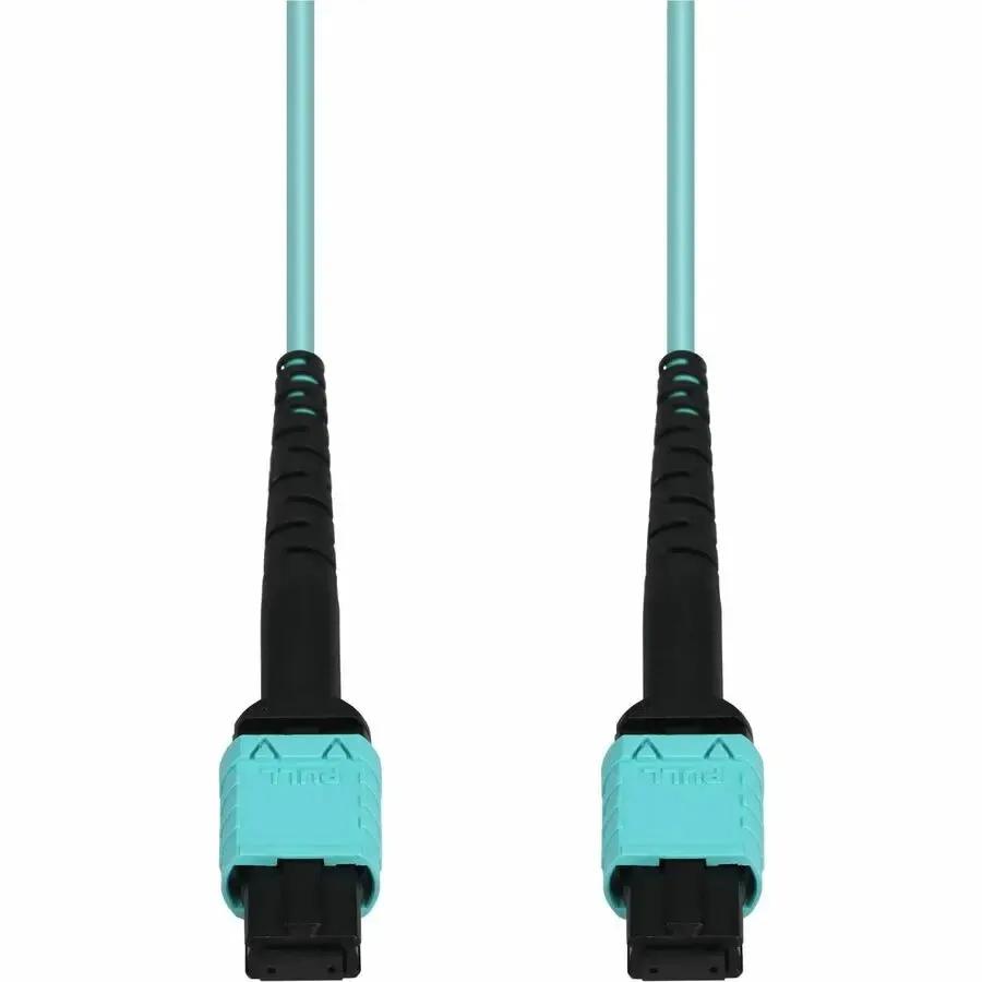 AddOn 2m MPO/UPC to MPO/UPC Aqua OM4 OFNP Plenum-Rated 12-Strand Fiber Patch Cable by AddOn