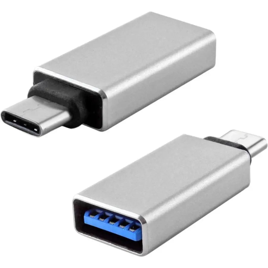 Axiom USB-C 3.0 Male to USB-A Female Data Transfer Adapter - Silver, Steel