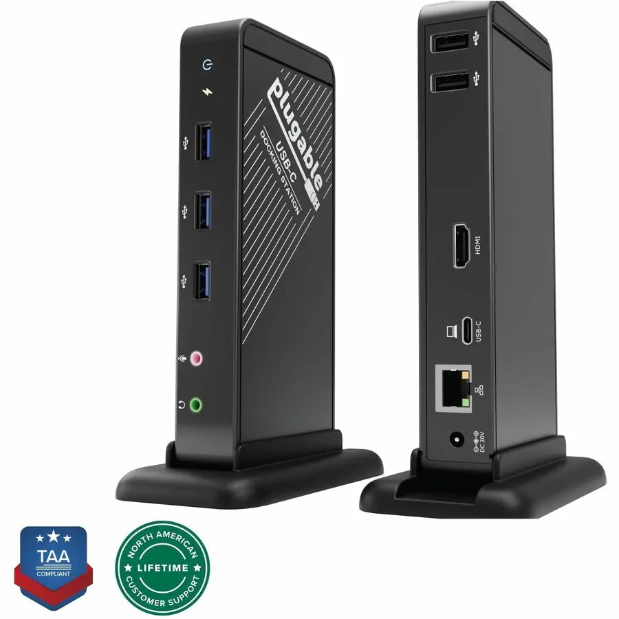 Plugable Technologies UD-CA1A USB-C Docking Station with 4K HDMI, 60W Power Delivery, Ethernet & USB Ports