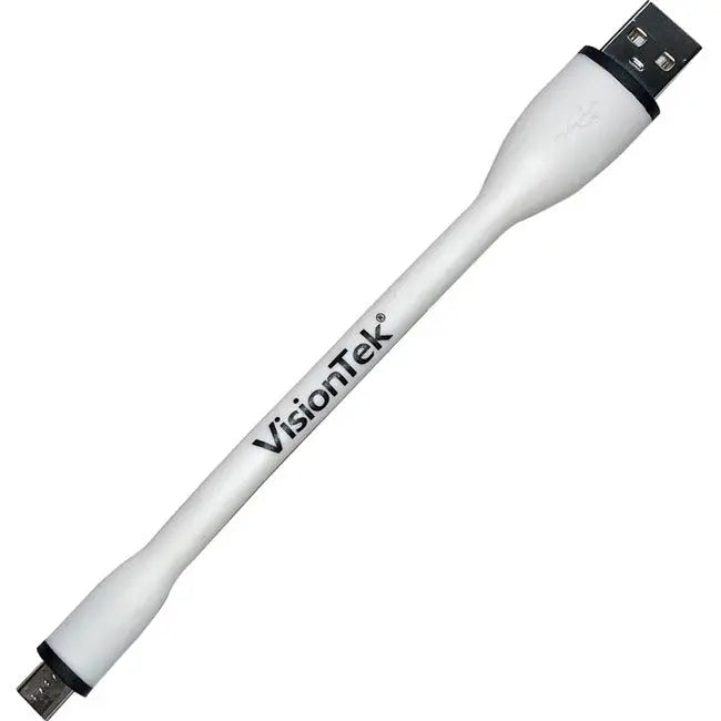 VisionTek Micro-USB to USB Data Transfer Cable (Part #901100) - Compact and Durable White Cable for On-the-Go Charging