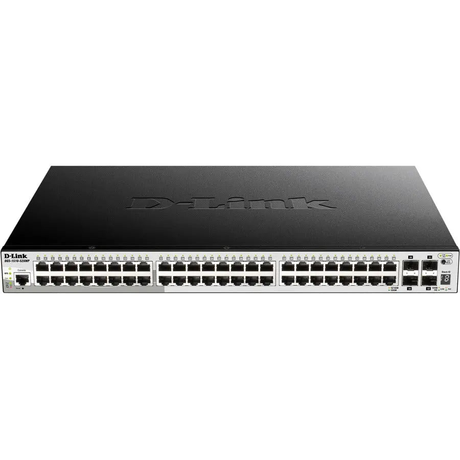 D-Link DGS-1510-52X Ethernet Switch - 52-Port Gigabit Stackable Managed Switch with 10G SFP+ Uplink and PoE Support