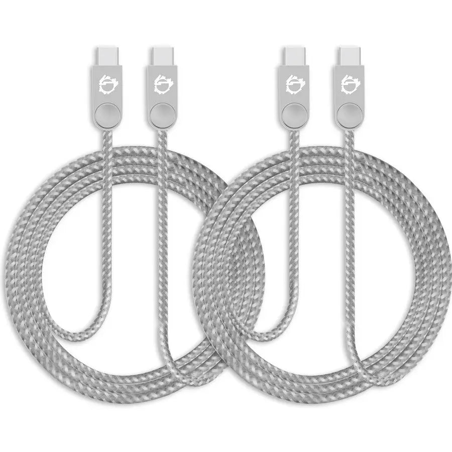 SIIG Zinc Alloy USB-C to USB-C Charging & Sync Braided Cable - 3.3 ft (2-Pack)