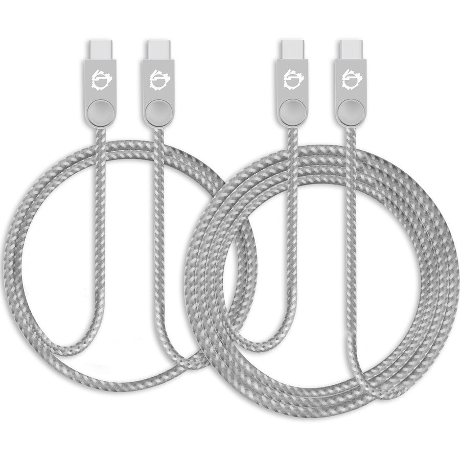 SIIG CB-US0Q11-S1 Zinc Alloy USB-C to USB-C Charging & Data Sync Cable – 1.65ft & 3.3ft