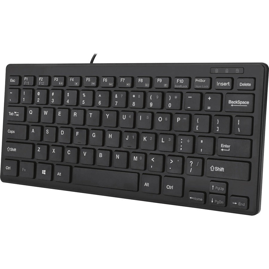 Adesso SlimTouch Mini Keyboard AKB-111UB – Compact 78-Key USB Membrane Keyboard with Numeric Keypad and Hot Keys