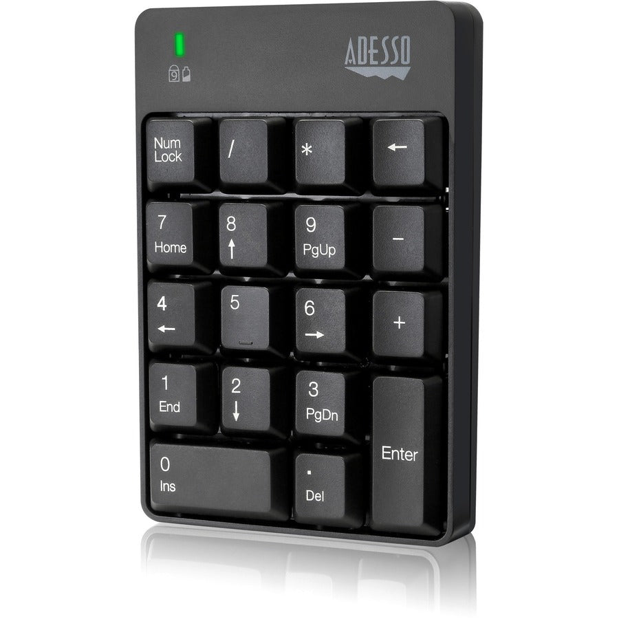 Adesso Wireless Spill-Resistant Numeric Keypad WKB-6010UB for PC