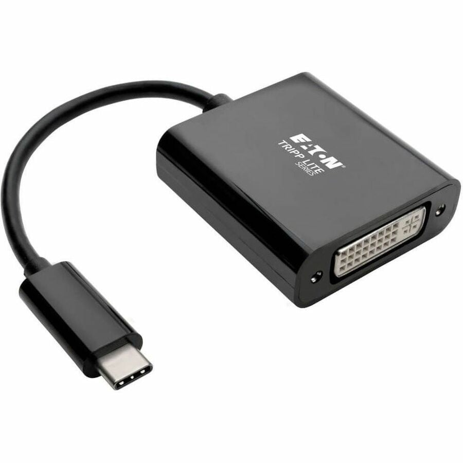 Tripp Lite U444-06N-DVIBAM USB-C to DVI Adapter, USB 3.1 and Thunderbolt 3, 1080p, Black