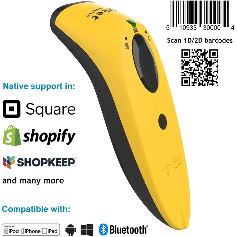 Socket Mobile SocketScan S740 Universal Bluetooth Barcode Scanner - Yellow
