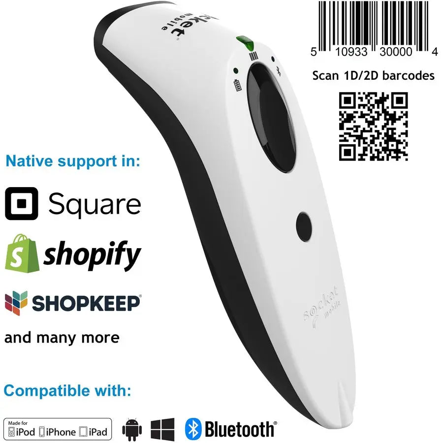 Socket Mobile SocketScan S740 Wireless 1D/2D Barcode Scanner with Bluetooth and Long-Lasting Battery