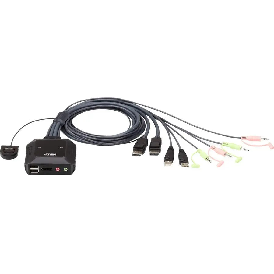 ATEN Technology CS22DP 2-Port USB DisplayPort KVM Switch with Remote Selector