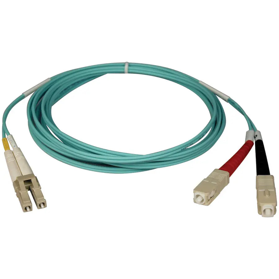 Eaton Tripp Lite Series N816-10M Aqua Duplex Fiber Patch Cable for 10Gb Ethernet Applications