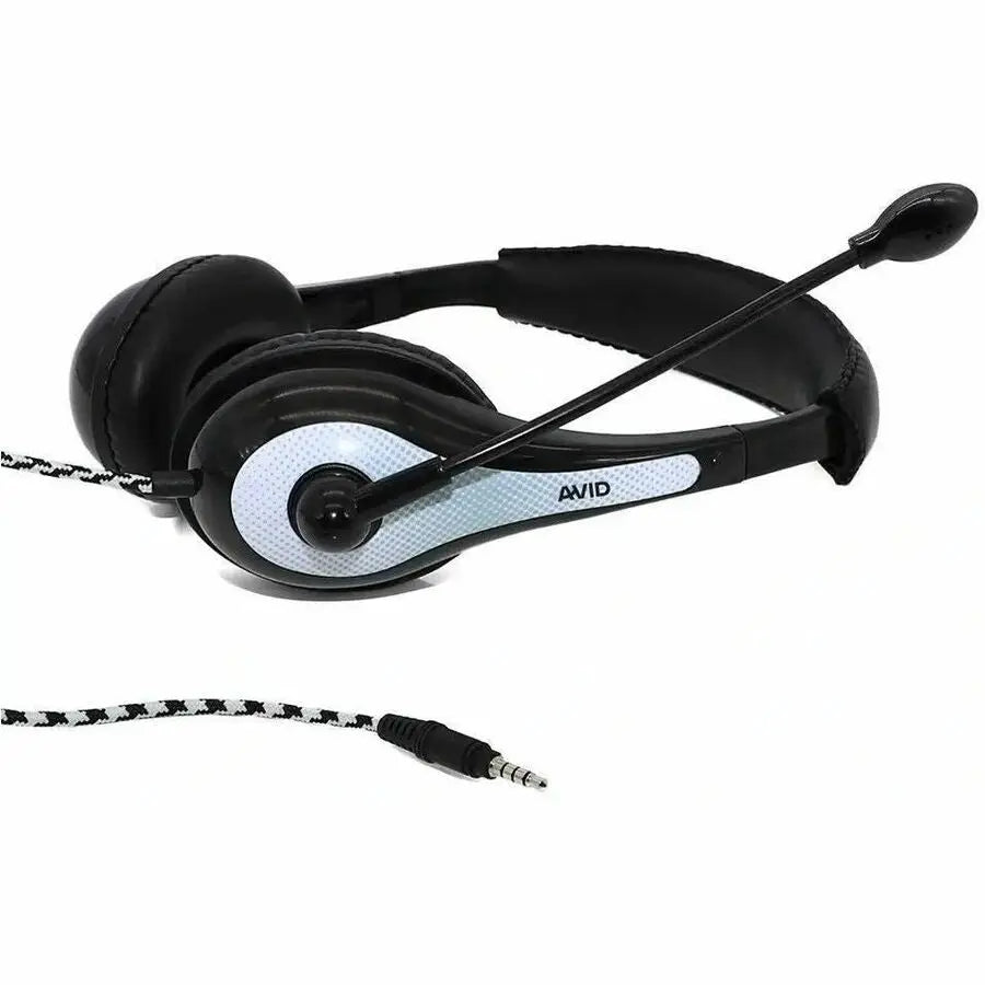 AVID Education AE-36 Headset with Noise-Cancelling Microphone and 3.5mm Plug, White