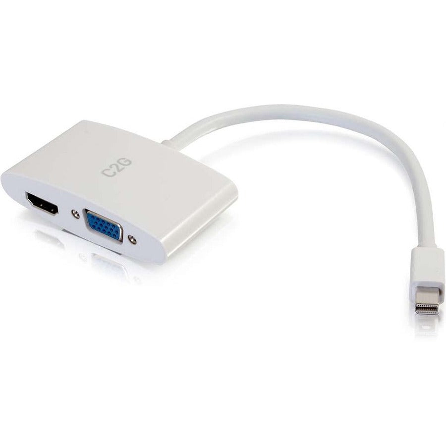 Legrand Group C2G 8in Mini DisplayPort to 4K HDMI or VGA Adapter - White