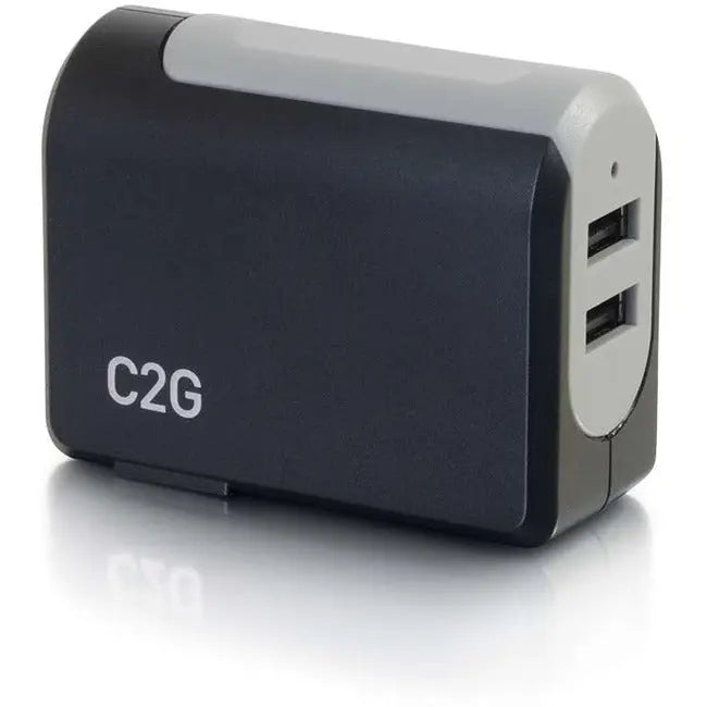 Legrand Group C2G 2-Port USB Wall Charger - Dual USB Power Adapter with Foldable Prongs