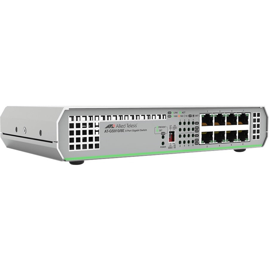 Allied Telesis CentreCOM GS910/8E 8-Port Gigabit Unmanaged Ethernet Switch, AT-GS910/8E-10